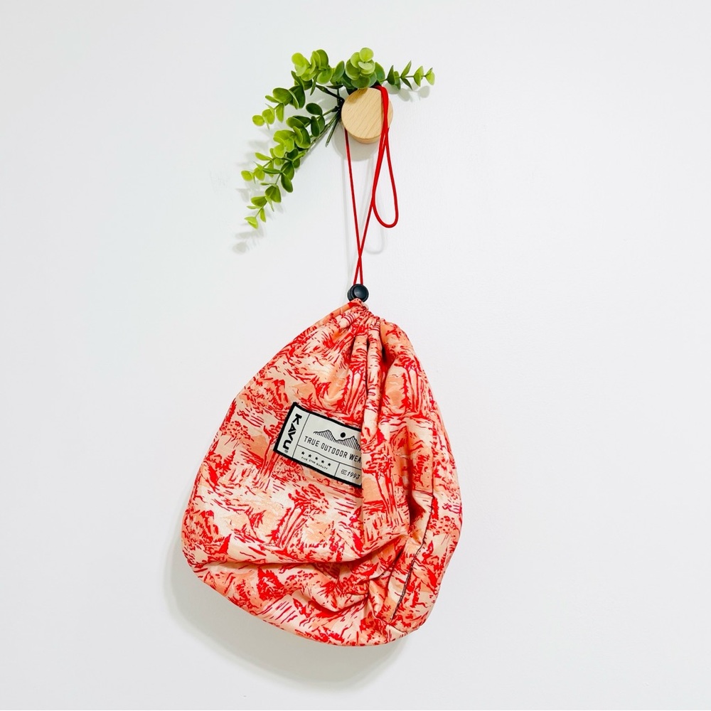 Kavu Drawstring Pouch Hiking Outdoors Orange Print